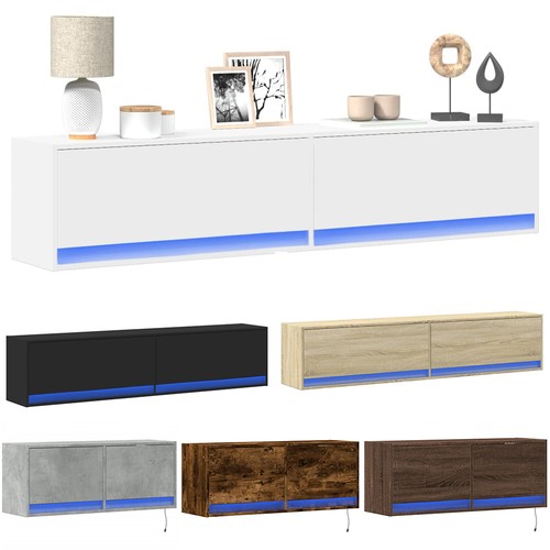 Wandschrank mit led - tv-wandschrank,