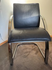 GIRSBERGER Design Bürostuhl Besucherstuhl  Konferenzstuhl Freischwinger Leder