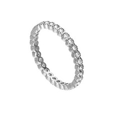 9K Weißsgold & Klar CZ