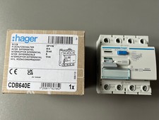 Hager CDB640E Fehlerstromschutzschalter, FI-Schalter 4-polig 10kA 40A 30mA Typ B