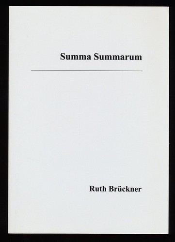 Summa summarum lyrik und - summa, summarum.