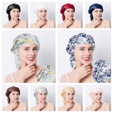 Damen Pure Maulbeer Seide Schlaf Haar Mütze Pflege Satin Schlafhaube Nachtkappe