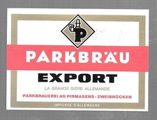 Bieretikett Parkbrauerei AG