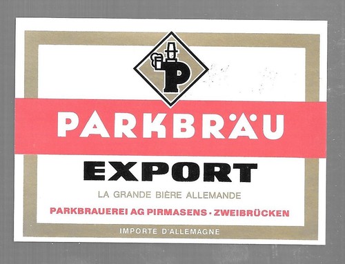 Bieretikett parkbrauerei - parkbrauerei, ag