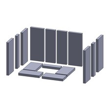 Feuerraumauskleidung Passend für Skantherm** Kamin & Ofen 15-teilig