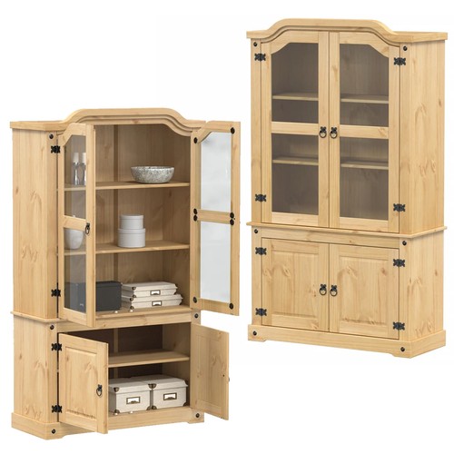 Corona vitrine massivholz - vitrine,