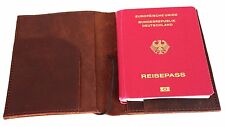 ECHT LEDER AUSWEISETUI Reisepassetui REISEPASSHÜLLE Leather PASSPORT Holder *208