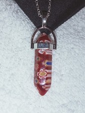 Kettenanhänger Millefiori incl. Silberfarbene Kette