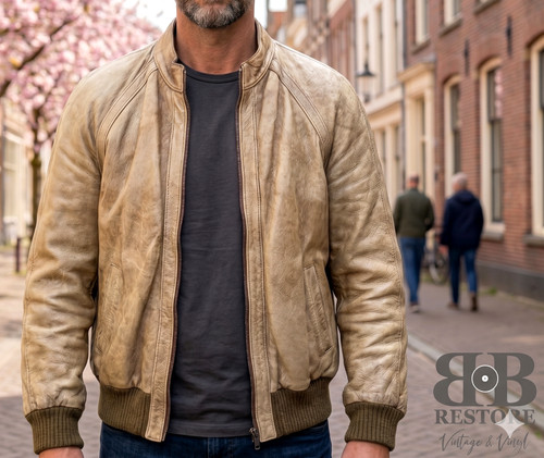 Vintage herren lederjacke von - herren,