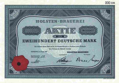 Holsten brauerei 1961 - 1961, hamburg