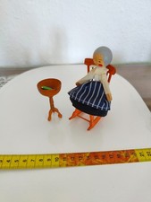 Puppenmöbelset Großmutter mit Schaukelstuhl Vintage Jahrhundertwende Puppenhaus