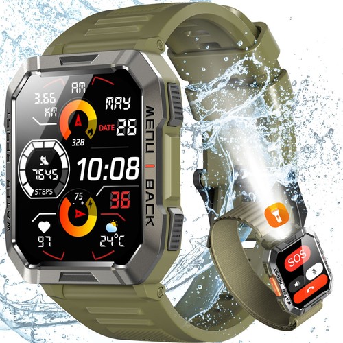 Smartwatch herren militär mit - smartwatch,