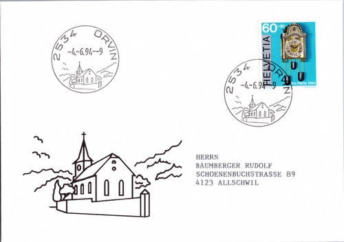 Schweiz brief sst orvin 1994 - sst,