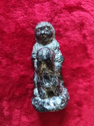 Specksteinfigur inuit mit - specksteinfigur,