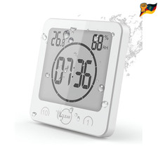 Digital Baduhr Saugnapf LCD Temperatur Luftfeuchtigkeit