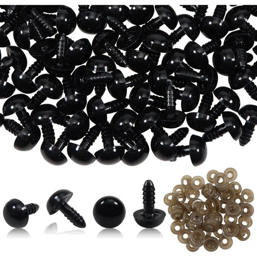 Sicherheitsaugen 12mm schwarz - 12mm,