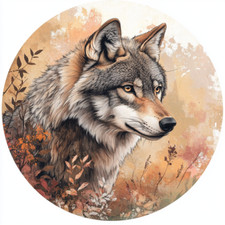 XXL 30X30 Autoaufkleber Wolf