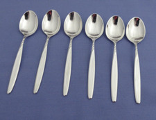 WMF  4500 - Rom - 6 Mokkalöffel - Espressolöffel - 90er Silber - ca.  10,8 cm