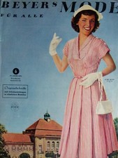 altes Modeheft Beyers  Mode v. 1952 + Schnittmuster, tolle Dirndl + Brautkleider