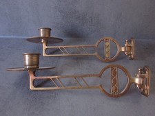 1 Paar alte Klavierleuchter /