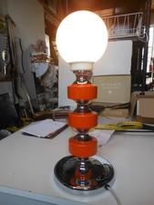 Vintage Stehlampe 1970er   Mid-Century, Orange & Chrom von Quelle versand