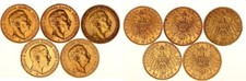Preußen 5x 20 Mark Gold 1894-1910 Wilhelm I. und II. Anlegerposten  135328