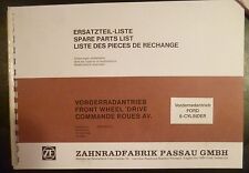 ZF Vorderachse Vorderradantrieb für Ford Schlepper 6 Zylinder Ersatzteilliste