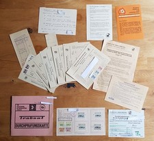 Konvolut Trabant Dokumente Durchprüfungskarte Versicherungskarte usw. Trabbi DDR