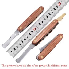 Pfropfmesser Faltmesser Veredelungsmesser Gartencutter Edelstahl Holzgriff