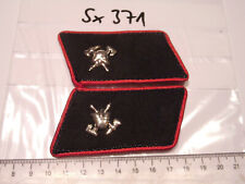 Feuerwehr Kragenspiegel Saarland schwarz mit roter Umrandung 1 Paar (sx371)