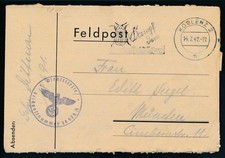 DR Feldpost 2.Wk Brief Koblenz Tagesstempel 1942 Feldpostnummer 14979 A