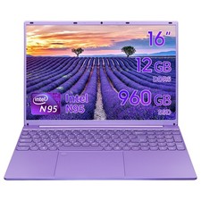 LONGEVENCE 16" Laptop, Celeron N95, 12GB+1TB SSD, RGB Tastatur,DE-Keycover