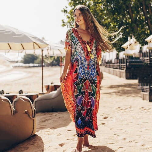 Damen maxi kleid - maxi-kleid, strand