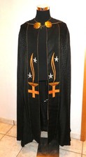 Altes Messgewand Priestergewand Rauchmantel mit Friedensgruß Kasel schwarz-gold
