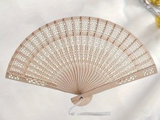 Handfächer 20cm Holzfächer hellbraun Fächer Holz Sommer Deko Flamenco hellbraun