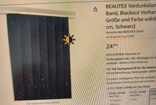 Verdunkelungsvorhang 140x225 cm, Schwarz, wie neu