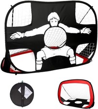 2 in 1 Fußballtor Set Garten Pop-Up Kinder Fußball Tore Tor inkl. Tragetasche