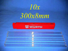 10x Glasstab Rührstab H+R Labor Glasrührstab 30/0,8 Borosilikat Klarglas StirRod