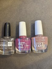 Konvolut 3x Nagellack Super Dry Maybelline Forever Strong Gel Nail Colour