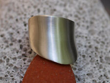 schlichter Designer Ring Silber 925 massiv schräg 57