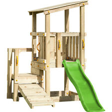 Spielturm CASCADE Wasserrutsche Kletterrampe Kinderspielturm Kletterturm Holz