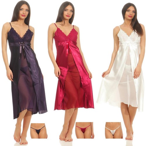Damen langes satin - damen,