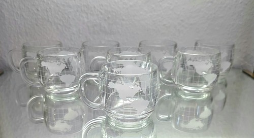 Geäztes glas weltkarte - 8,