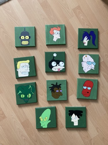 Futurama original gemälde - futurama,