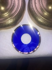 Kerzenteller, Tropfenfänger, Bobeche, Kerzenmanschette, Zubehör Lüster blau