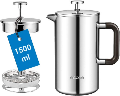 Ecooe french press kaffee - 1.5l,