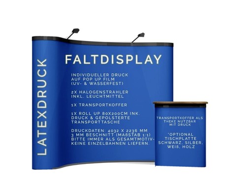 Messewand faltdisplay gebogen - messewand,,