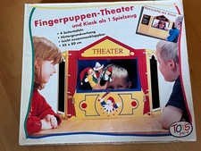Toys Pure, Fingerpuppen-Theater & Kiosk in einem,  aus Holz, 35x80 cm