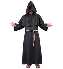 Dunkler Mönch Gr. S-XXL - Herren Kostüm Priester L/XL - 52/54