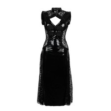 Zügellos Lack Maxikleid -